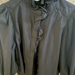 Black Banana Republic ruffled Blouse size L